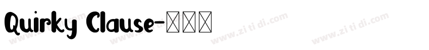 Quirky Clause字体转换